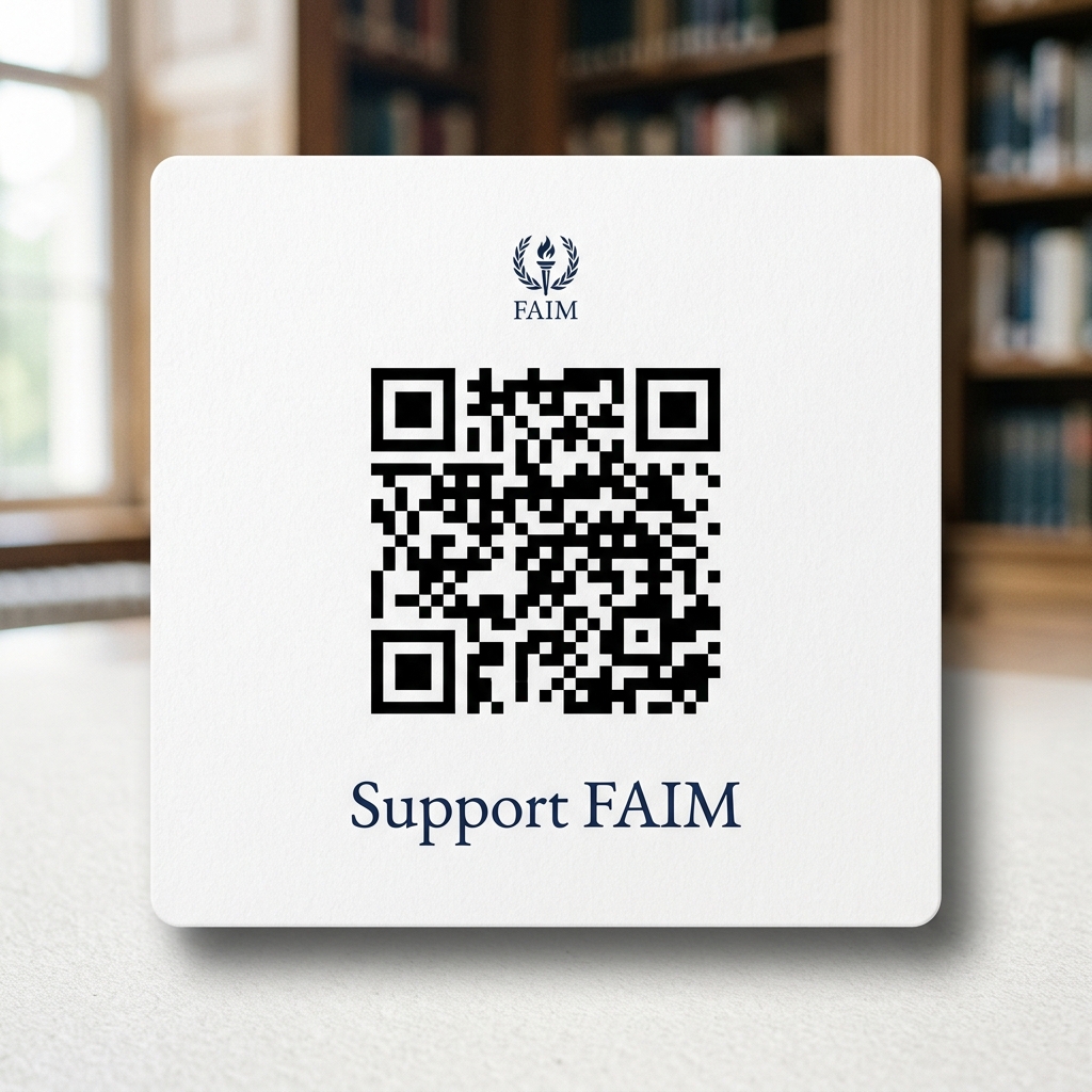 Donate to FAIM QR Code